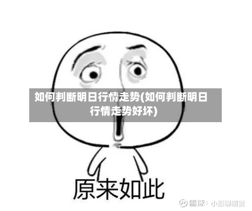 如何判断明日行情走势(如何判断明日行情走势好坏)