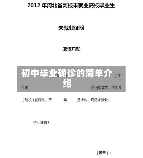 初中毕业确诊的简单介绍