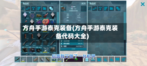 方舟手游泰克装备(方舟手游泰克装备代码大全)-第3张图片