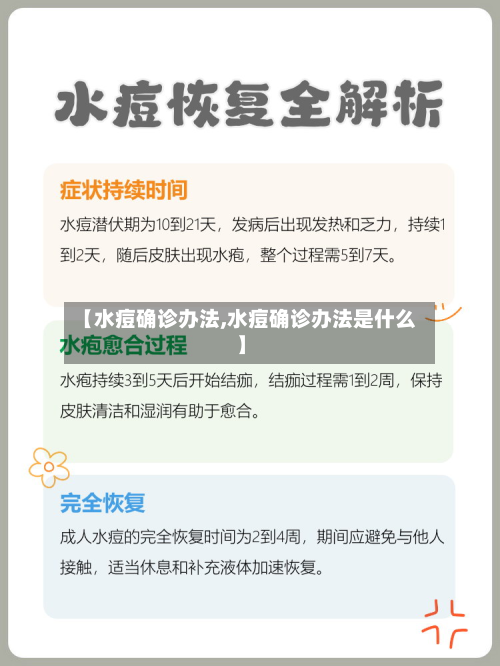 【水痘确诊办法,水痘确诊办法是什么】