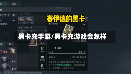 黑卡充手游/黑卡充游戏会怎样
