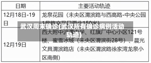 武汉周末确诊(武汉所有确诊病例活动轨迹)-第3张图片