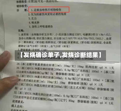 【发烧确诊单子,发烧诊断结果】