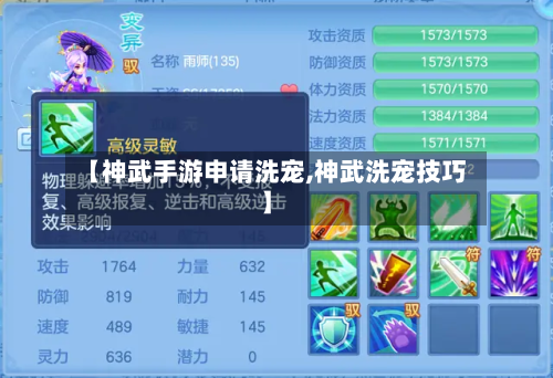 【神武手游申请洗宠,神武洗宠技巧】