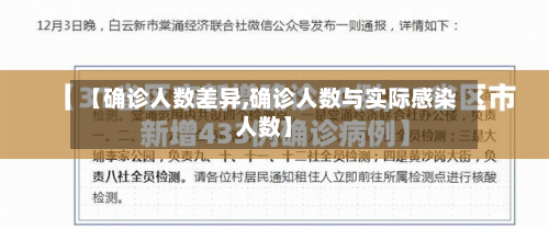 【确诊人数差异,确诊人数与实际感染人数】