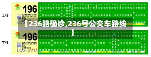 【236路确诊,236号公交车路线】-第2张图片