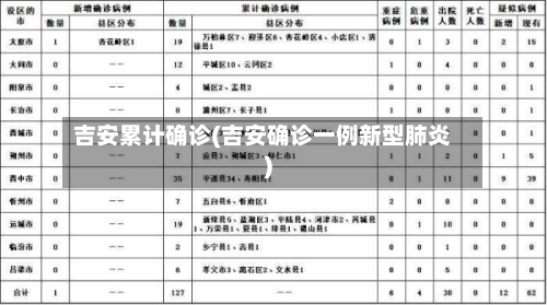 吉安累计确诊(吉安确诊一例新型肺炎)-第2张图片
