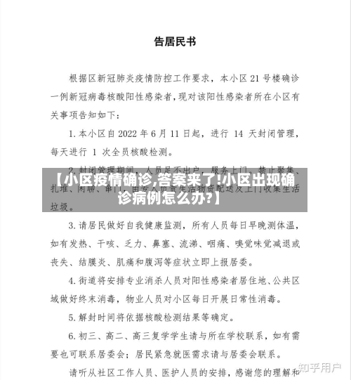 【小区疫情确诊,答案来了!小区出现确诊病例怎么办?】-第2张图片