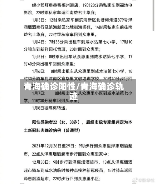 青海确诊阳性/青海确诊轨迹-第3张图片