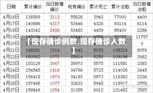 【现存确诊例数,现存确诊人数】