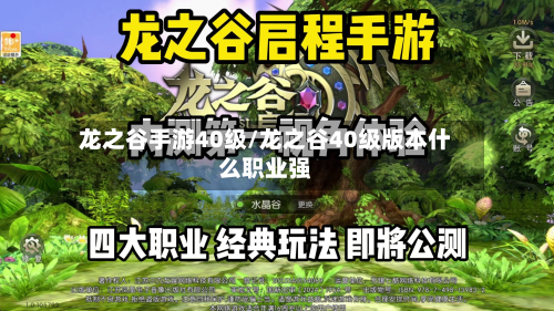 龙之谷手游40级/龙之谷40级版本什么职业强