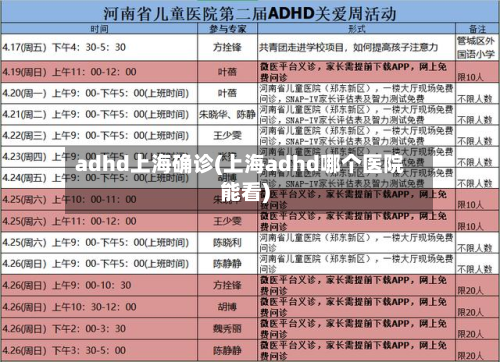 adhd上海确诊(上海adhd哪个医院能看)-第2张图片