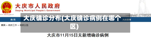大庆确诊分布(大庆确诊病例在哪个区)-第2张图片