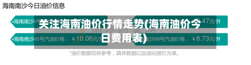 关注海南油价行情走势(海南油价今日费用表)-第2张图片
