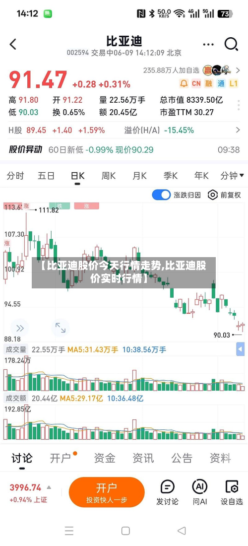 【比亚迪股价今天行情走势,比亚迪股价实时行情】