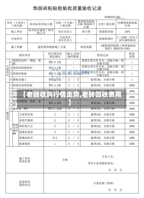 【老砖收购行情走势,老砖回收费用】