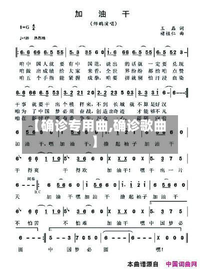 【确诊专用曲,确诊歌曲】