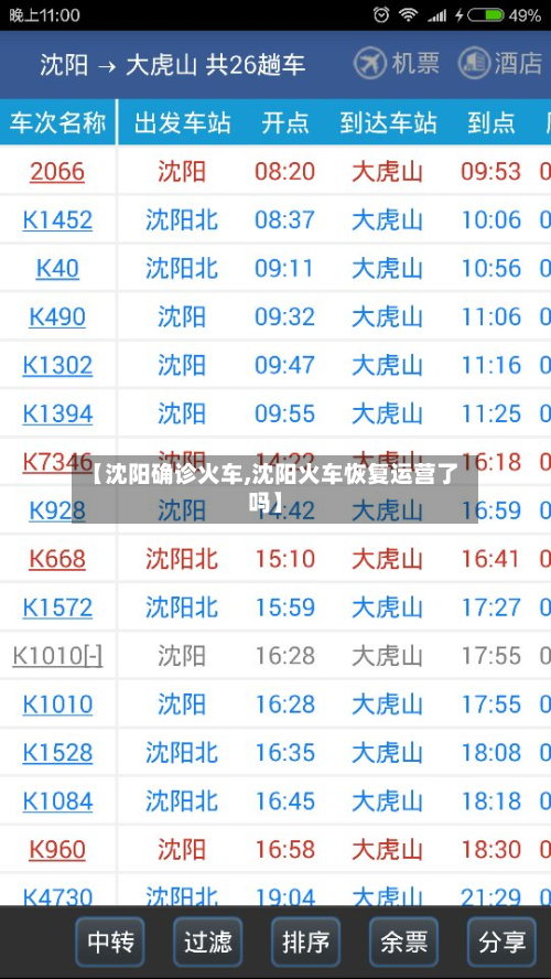 【沈阳确诊火车,沈阳火车恢复运营了吗】-第2张图片