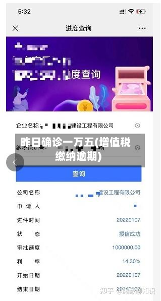 昨日确诊一万五(增值税缴纳逾期)