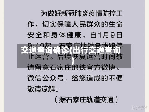 交通查询确诊(出行交通查询)