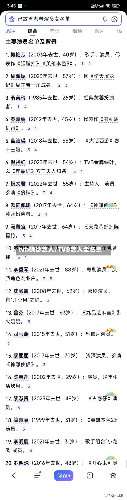 tvb确诊艺人/TVB艺人全名单-第2张图片
