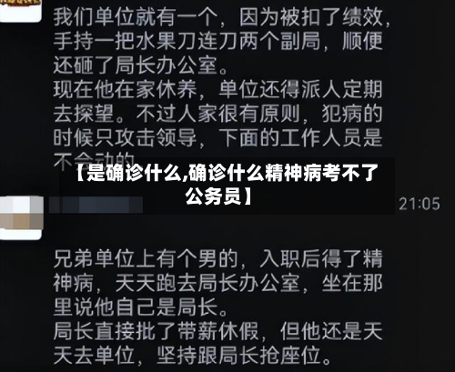 【是确诊什么,确诊什么精神病考不了公务员】-第2张图片
