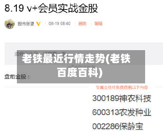 老铁最近行情走势(老铁百度百科)