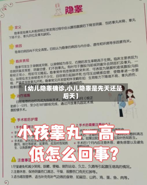 【幼儿隐睾确诊,小儿隐睾是先天还是后天】