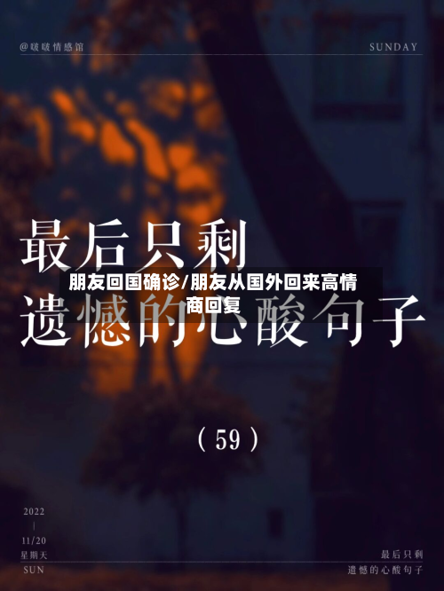 朋友回国确诊/朋友从国外回来高情商回复-第2张图片