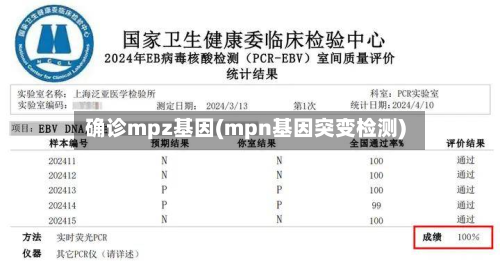 确诊mpz基因(mpn基因突变检测)