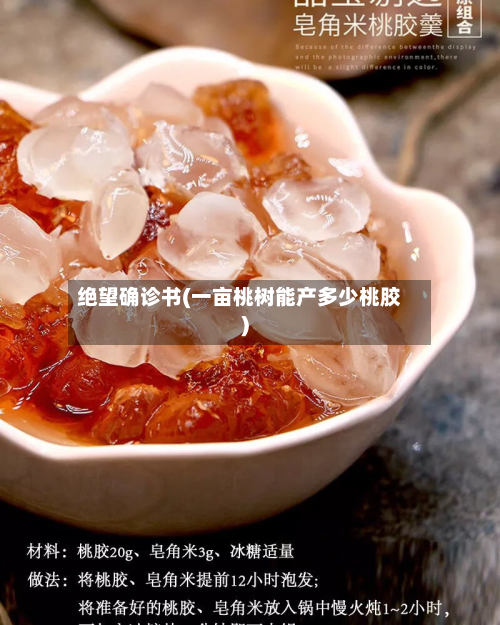 绝望确诊书(一亩桃树能产多少桃胶)-第3张图片