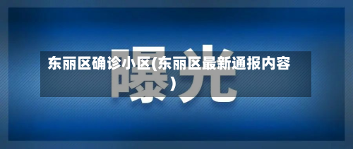 东丽区确诊小区(东丽区最新通报内容)-第3张图片
